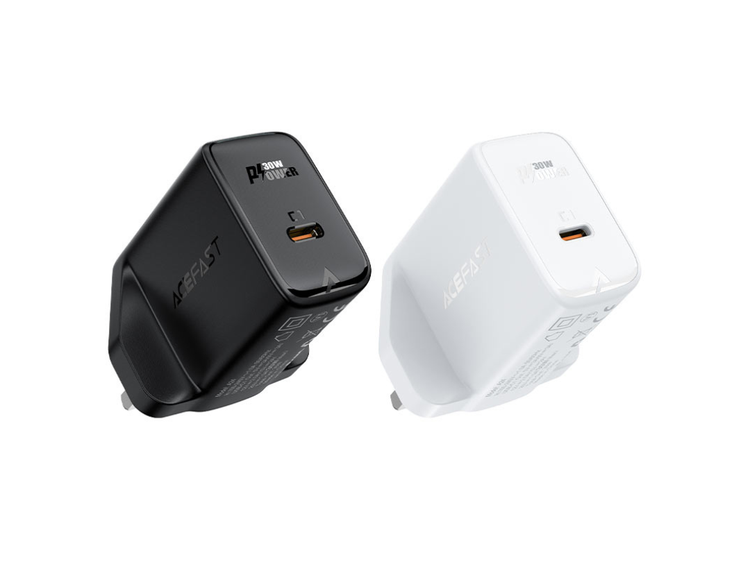 ACEFAST A24 GaN PD30W Wall Charger - USB-C, UK Plug, Compact & Safe ACEFAST A24 GaN PD30W Wall Charger - USB-C, UK Plug, Compact & Safe